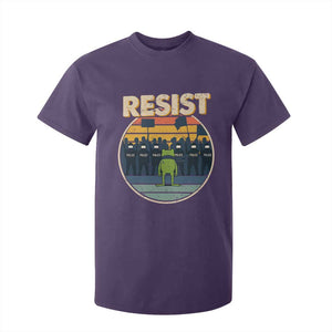 Frog Resist T Shirt For Kid Portland Frog Activist Protest Retro Sunset TS11 Purple Print Your Wear