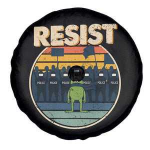 Frog Resist Spare Tire Cover Portland Frog Activist Protest Retro Sunset TS11 Print Your Wear
