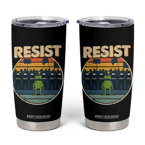 Frog Resist Tumbler Cup Portland Frog Activist Protest Retro Sunset TS11 Black Print Your Wear