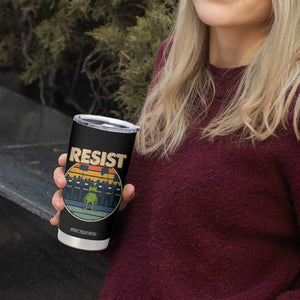 Frog Resist Tumbler Cup Portland Frog Activist Protest Retro Sunset TS11 Print Your Wear