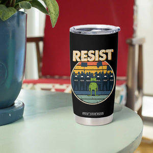 Frog Resist Tumbler Cup Portland Frog Activist Protest Retro Sunset TS11 Print Your Wear