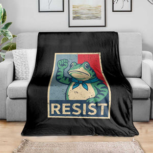 Frog Resist Throw Blanket Portland Frog Raised Fist Poster Graphic TS11 Print Your Wear