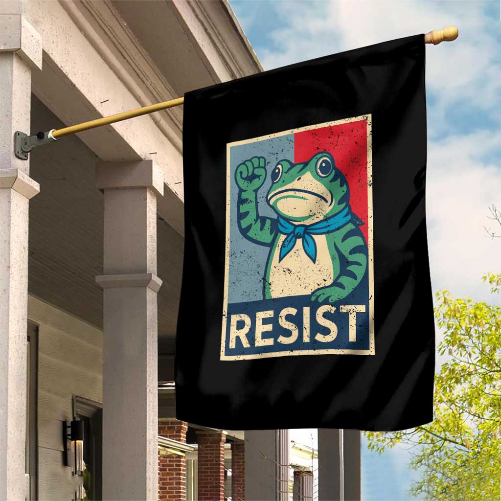 Frog Resist Garden Flag Portland Frog Raised Fist Poster Graphic TS11 Print Your Wear