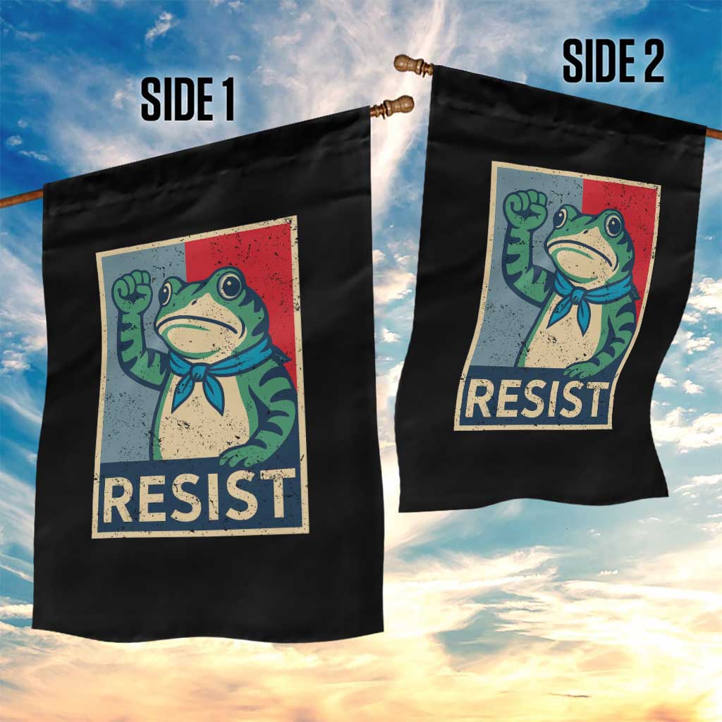 Frog Resist Garden Flag Portland Frog Raised Fist Poster Graphic TS11 Print Your Wear