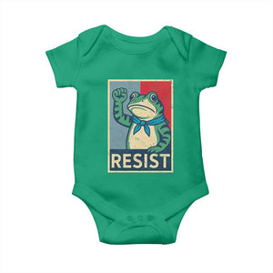 Frog Resist Baby Onesie Portland Frog Raised Fist Poster Graphic TS11 Irish Green Print Your Wear