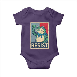 Frog Resist Baby Onesie Portland Frog Raised Fist Poster Graphic TS11 Purple Print Your Wear