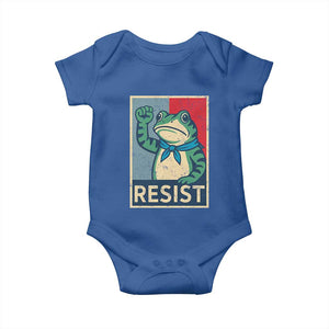 Frog Resist Baby Onesie Portland Frog Raised Fist Poster Graphic TS11 Royal Blue Print Your Wear