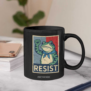 Frog Resist Coffee Mug Portland Frog Raised Fist Poster Graphic TS11 Print Your Wear