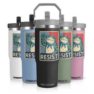 Frog Resist Flip Straw Tumbler Portland Frog Raised Fist Poster Graphic TS11 Print Your Wear