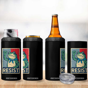 Frog Resist 4 in 1 Can Cooler Tumbler Portland Frog Raised Fist Poster Graphic TS11 Print Your Wear