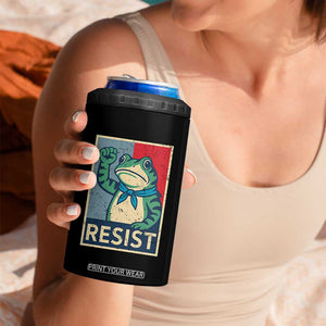 Frog Resist 4 in 1 Can Cooler Tumbler Portland Frog Raised Fist Poster Graphic TS11 Print Your Wear