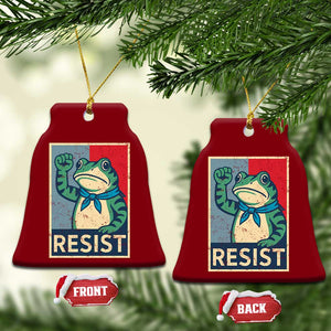 Frog Resist Ceramic Ornament Portland Frog Raised Fist Poster Graphic TS11 Print Your Wear