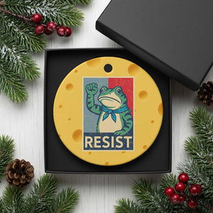 Frog Resist Ceramic Ornament Portland Frog Raised Fist Poster Graphic TS11 1pc Yellow Cheese Print Your Wear