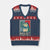 Frog Resist V-Neck Knit Sweater Vest Portland Frog Raised Fist Poster Graphic TS11 Navy Red Print Your Wear