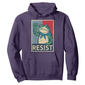 Frog Resist Hoodie Portland Frog Raised Fist Poster Graphic TS11 Purple Print Your Wear