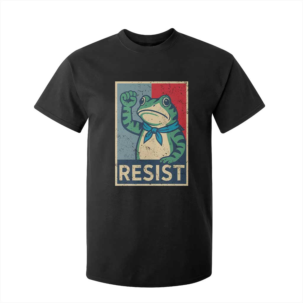 Frog Resist T Shirt For Kid Portland Frog Raised Fist Poster Graphic TS11 Black Print Your Wear