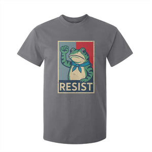 Frog Resist T Shirt For Kid Portland Frog Raised Fist Poster Graphic TS11 Charcoal Print Your Wear