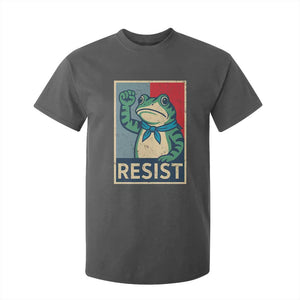 Frog Resist T Shirt For Kid Portland Frog Raised Fist Poster Graphic TS11 Dark Heather Print Your Wear