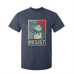 Frog Resist T Shirt For Kid Portland Frog Raised Fist Poster Graphic TS11 Navy Print Your Wear