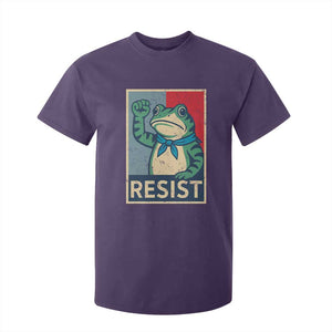 Frog Resist T Shirt For Kid Portland Frog Raised Fist Poster Graphic TS11 Purple Print Your Wear