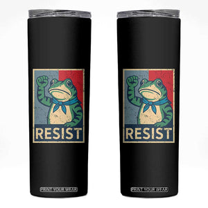 Frog Resist Skinny Tumbler Portland Frog Raised Fist Poster Graphic TS11 Black Print Your Wear