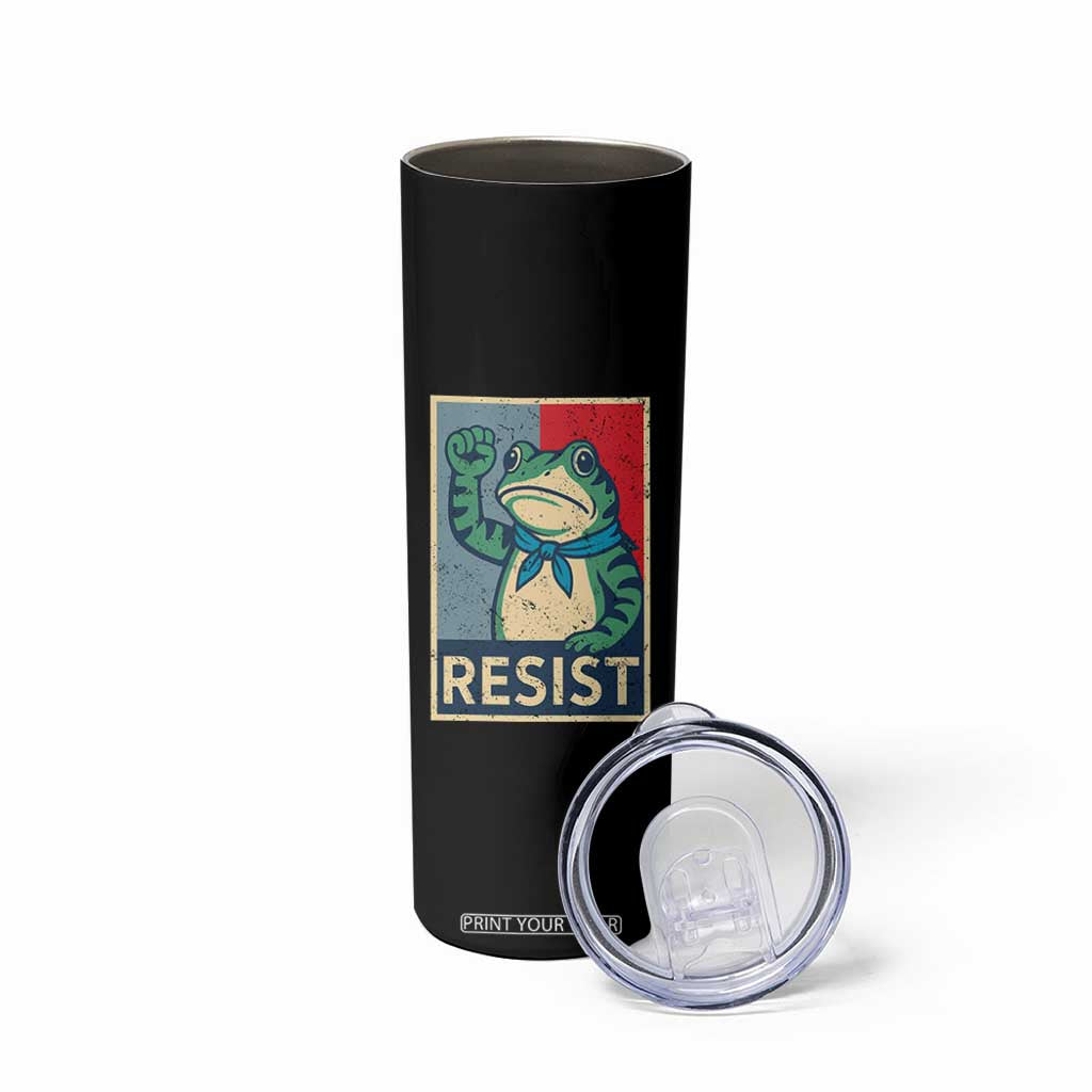 Frog Resist Skinny Tumbler Portland Frog Raised Fist Poster Graphic TS11 Print Your Wear