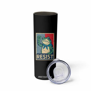 Frog Resist Skinny Tumbler Portland Frog Raised Fist Poster Graphic TS11 Print Your Wear
