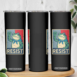 Frog Resist Skinny Tumbler Portland Frog Raised Fist Poster Graphic TS11 Print Your Wear