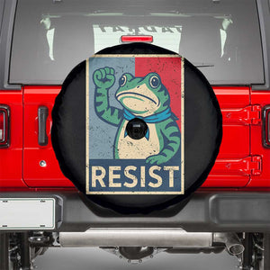 Frog Resist Spare Tire Cover Portland Frog Raised Fist Poster Graphic TS11 Black Print Your Wear