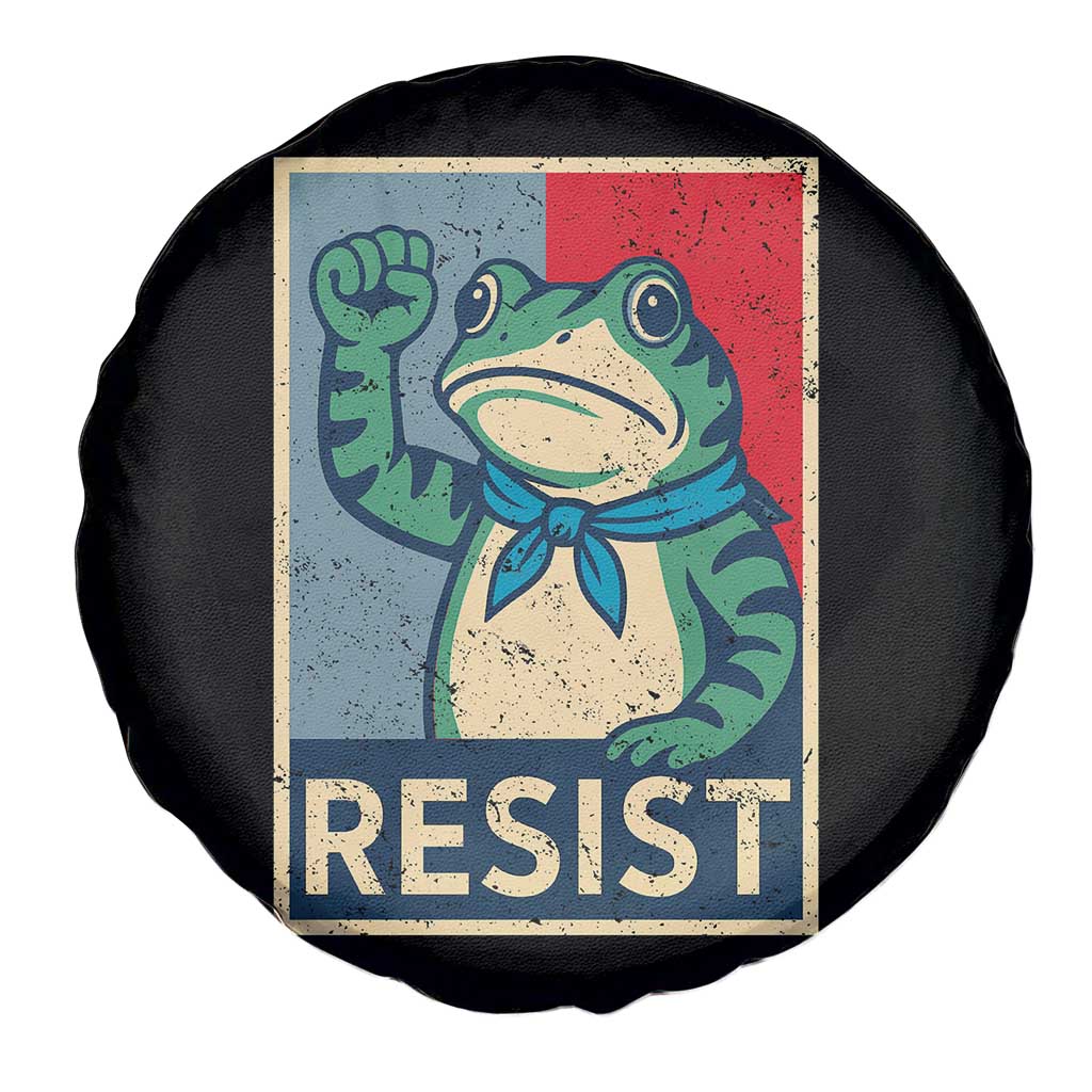 Frog Resist Spare Tire Cover Portland Frog Raised Fist Poster Graphic TS11 Print Your Wear