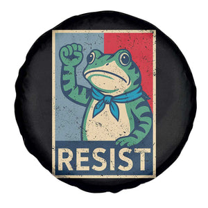 Frog Resist Spare Tire Cover Portland Frog Raised Fist Poster Graphic TS11 Print Your Wear