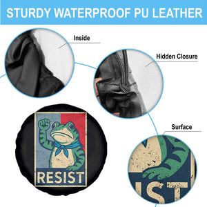 Frog Resist Spare Tire Cover Portland Frog Raised Fist Poster Graphic TS11 Print Your Wear