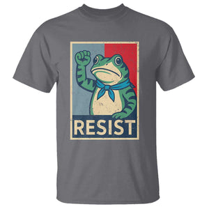 Frog Resist T Shirt Portland Frog Raised Fist Poster Graphic TS11 Charcoal Print Your Wear