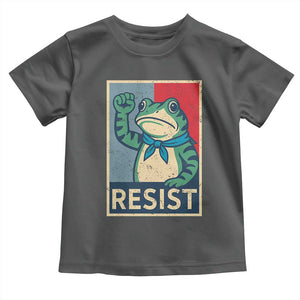 Frog Resist Toddler T Shirt Portland Frog Raised Fist Poster Graphic TS11 Dark Heather Print Your Wear