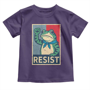 Frog Resist Toddler T Shirt Portland Frog Raised Fist Poster Graphic TS11 Purple Print Your Wear