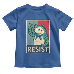 Frog Resist Toddler T Shirt Portland Frog Raised Fist Poster Graphic TS11 Royal Blue Print Your Wear