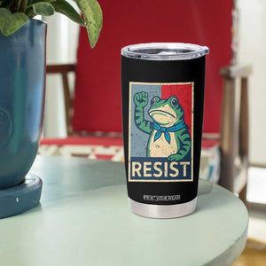 Frog Resist Tumbler Cup Portland Frog Raised Fist Poster Graphic TS11 Print Your Wear