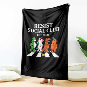 Resist Social Club 2025 Throw Blanket Portland Frog Animals Mascot Walking TS11 Print Your Wear