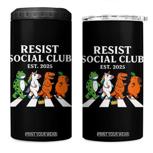 Resist Social Club 2025 4 in 1 Can Cooler Tumbler Portland Frog Animals Mascot Walking TS11 One Size: 16 oz Black Print Your Wear