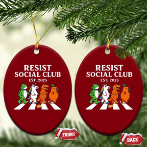 Resist Social Club 2025 Ceramic Ornament Portland Frog Animals Mascot Walking TS11 Print Your Wear