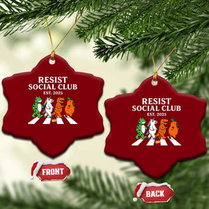 Resist Social Club 2025 Ceramic Ornament Portland Frog Animals Mascot Walking TS11 Print Your Wear