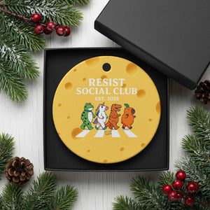 Resist Social Club 2025 Ceramic Ornament Portland Frog Animals Mascot Walking TS11 1pc Yellow Cheese Print Your Wear