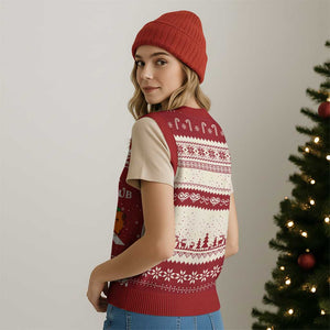 Resist Social Club 2025 V-Neck Knit Sweater Vest Portland Frog Animals Mascot Walking TS11 Print Your Wear