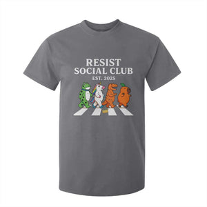 Resist Social Club 2025 T Shirt For Kid Portland Frog Animals Mascot Walking TS11 Charcoal Print Your Wear