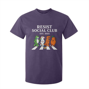 Resist Social Club 2025 T Shirt For Kid Portland Frog Animals Mascot Walking TS11 Purple Print Your Wear