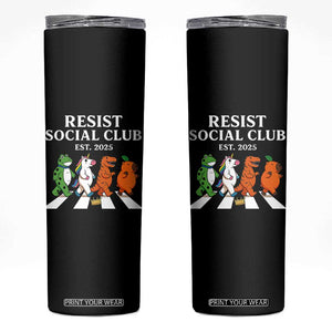 Resist Social Club 2025 Skinny Tumbler Portland Frog Animals Mascot Walking TS11 Black Print Your Wear
