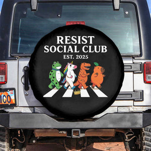 Resist Social Club 2025 Spare Tire Cover Portland Frog Animals Mascot Walking TS11 No hole Black Print Your Wear