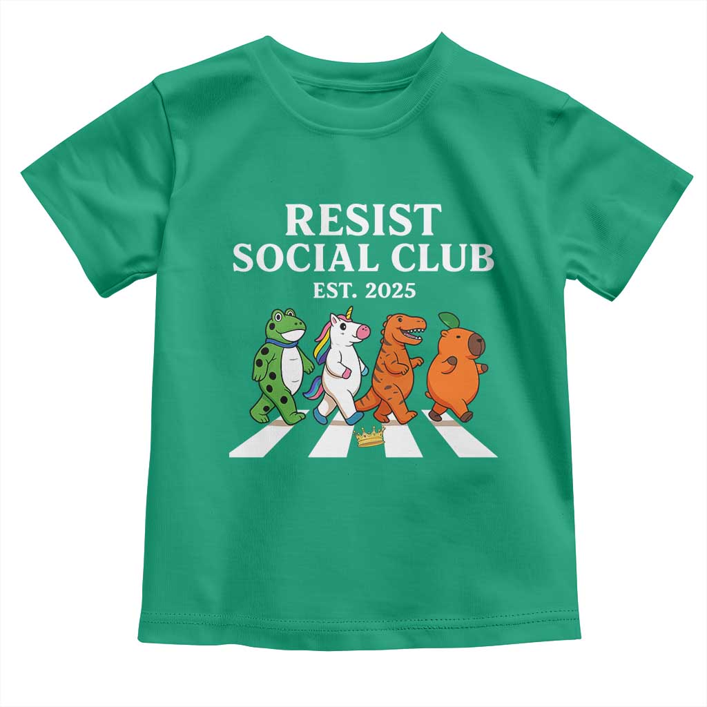 Resist Social Club 2025 Toddler T Shirt Portland Frog Animals Mascot Walking TS11 Irish Green Print Your Wear