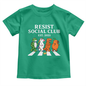 Resist Social Club 2025 Toddler T Shirt Portland Frog Animals Mascot Walking TS11 Irish Green Print Your Wear
