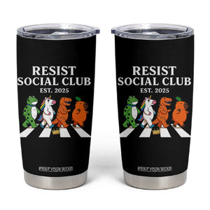Resist Social Club 2025 Tumbler Cup Portland Frog Animals Mascot Walking TS11 Black Print Your Wear
